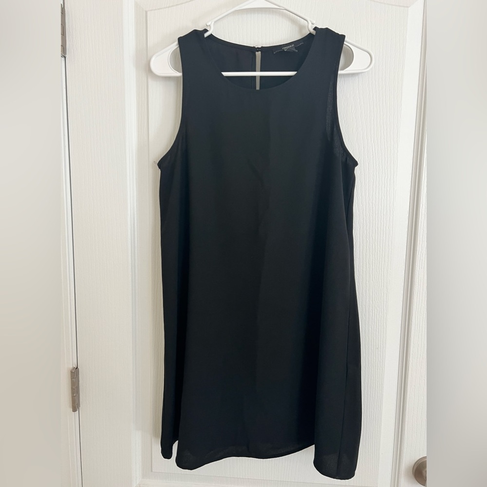 BLACK Plain Mini Dress
